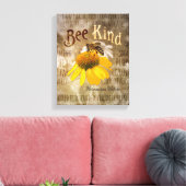 Bee Kind - Harmonische Natur Leinwanddruck (Insitu (Wohnzimmer))