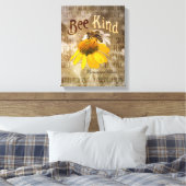 Bee Kind - Harmonische Natur Leinwanddruck (Insitu (Schlafzimmer))
