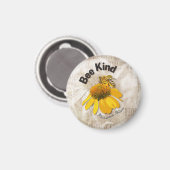 Bee Kind - Harmonische Natur Magnet (Vorderseite/Rückseite)