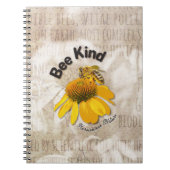 Bee Kind - Harmonische Natur Notizblock (Vorderseite)