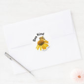 Bee Kind - Harmonische Natur Runder Aufkleber (Umschlag)