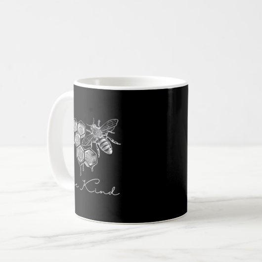 Bee Kind Honey Bee Nature Lover Kaffeetasse (Vorderseite Links)