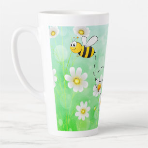 Bee Kind Honey Blumeninsekt Cartoon Milchtasse
