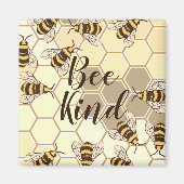 Bee Kind Hummeln & Honeycomb Magnet (Vorne)