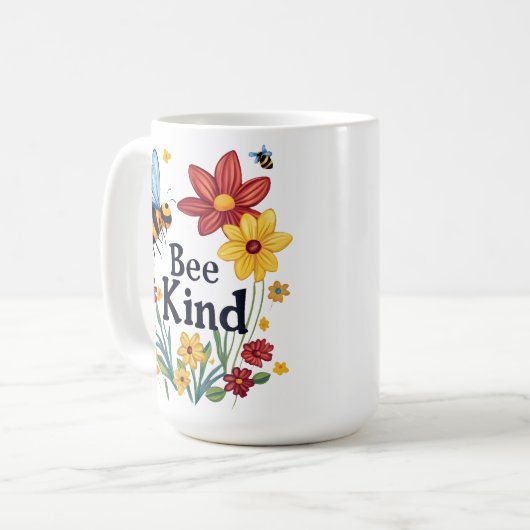 Bee Kind Kaffeetasse (Vorderseite Links)