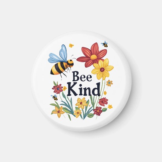 Bee Kind Kühlschrank Magnet (Vorne)