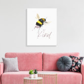 Bee Kind Leinwanddruck (Insitu (Wohnzimmer))