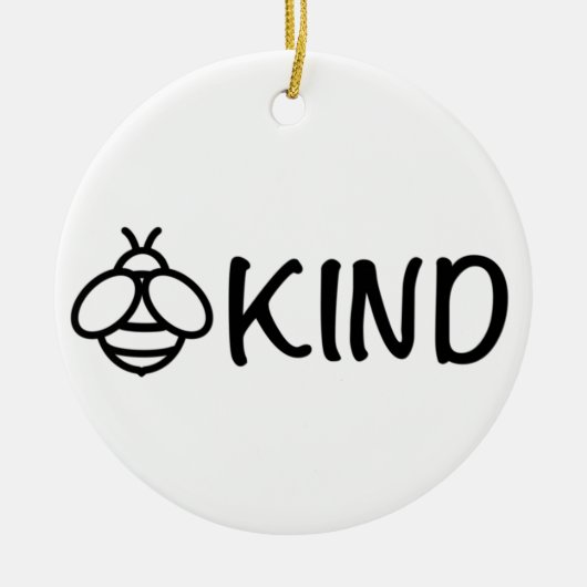 Bee Kind niedliche Bienendesign inspirierend Keramik Ornament (Vorne)