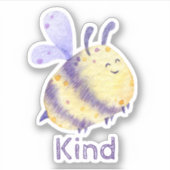 *~* Bee KIND Niedliche Fuzzy Teacher Day Care Aufkleber (Vorderseite)