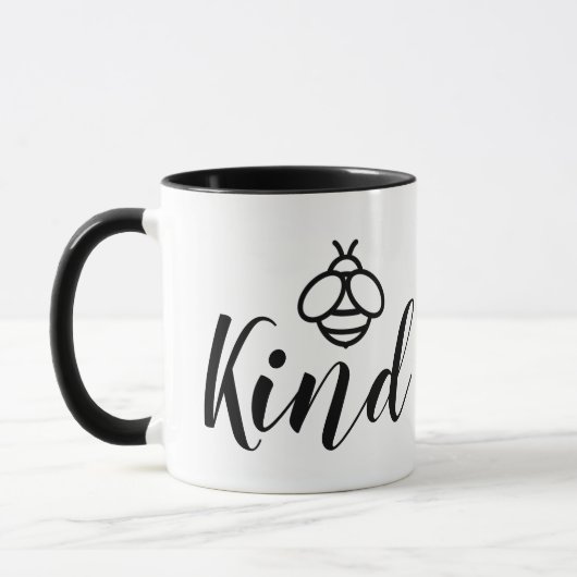 Bee Kind niedliche Kalligraphie Tasse (Links)