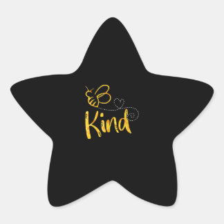 Bee Kind | Niedliches Geschenk für Bienen | Gesche Stern-Aufkleber