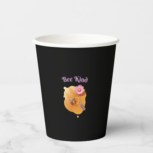 Bee Kind Pappbecher (Vorderseite)