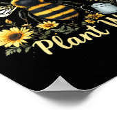 Bee Kind Pflanze Wilder Umweltschutz Erde Poster (Ecke)