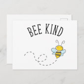 Bee Kind Postkarte (Vorne/Hinten)