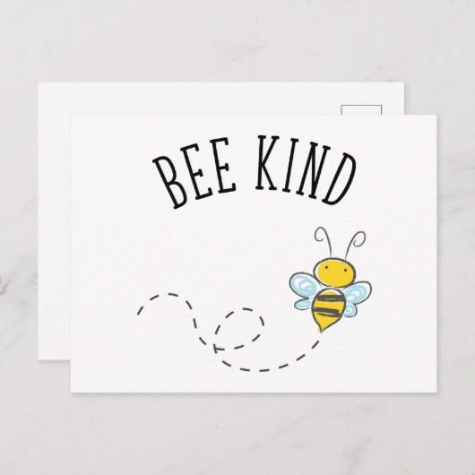Bee Kind Postkarte (Vorne/Hinten)