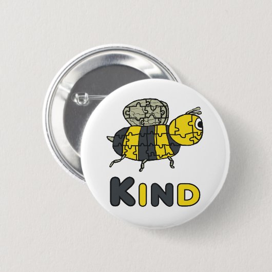 Bee Kind Puzzle Button (Vorne & Hinten)