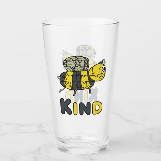 Bee Kind Puzzle Glas (Vorderseite)