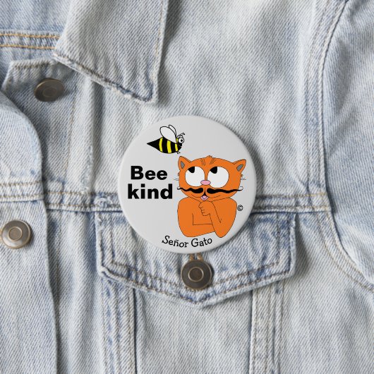 Bee Kind (sei freundlich) Inspirational Humorvolle Button (Beispiel)
