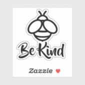 Bee Kind | Sei freundlich | Sei nett | LIEBE | Bie Aufkleber (Blatt)