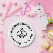 Bee Kind, sei freundliches Honigbienendesign Pappteller (Party)
