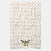 Bee Kind | Seien Sie freundlich | Verzierte Biene Geschirrtuch (Vertikal)