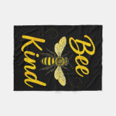 Bee Kind Sitive Quote Cute Funny Design For Kids Fleecedecke (Vorderseite (Horizontal))