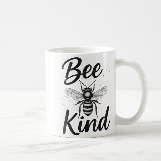 Bee Kind Sitive Quote Cute Funny Design For Kids  Kaffeetasse (Rechts)