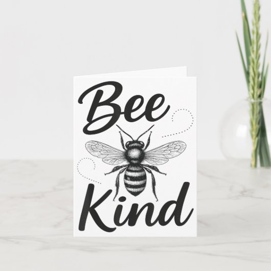 Bee Kind Sitive Quote Cute Funny Design For Kids Karte (Vorderseite)