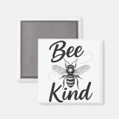 Bee Kind Sitive Quote Cute Funny Design For Kids Magnet (Vorderseite/Rückseite)