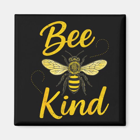 Bee Kind Sitive Quote Cute Funny Design For Kids  Magnet (Vorne)