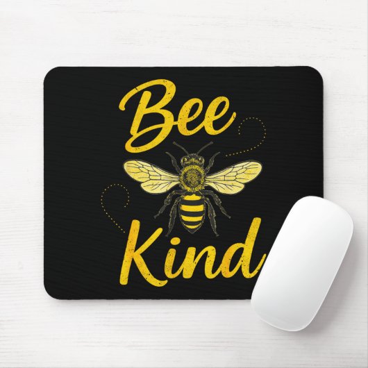 Bee Kind Sitive Quote Cute Funny Design For Kids Mousepad (Mit Mouse)