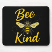 Bee Kind Sitive Quote Cute Funny Design For Kids Mousepad (Vorne)