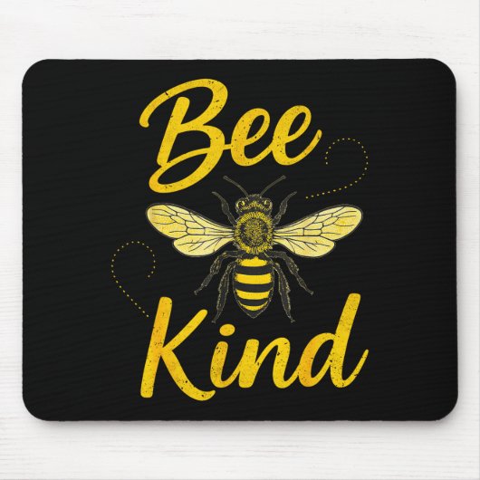 Bee Kind Sitive Quote Cute Funny Design For Kids Mousepad (Vorne)