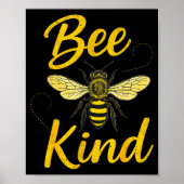 Bee Kind Sitive Quote Cute Funny Design For Kids  Poster (Vorne)