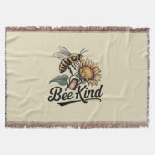 Bee Kind Throw Blanket Decke (Vorderseite)