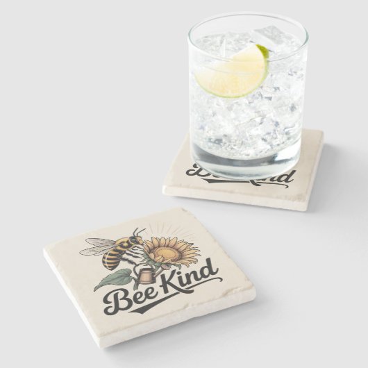 Bee Kind Untersetzer (Seitenansicht)