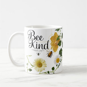Bee Kind Vintage-Botanische Illustration Klassiker Kaffeetasse