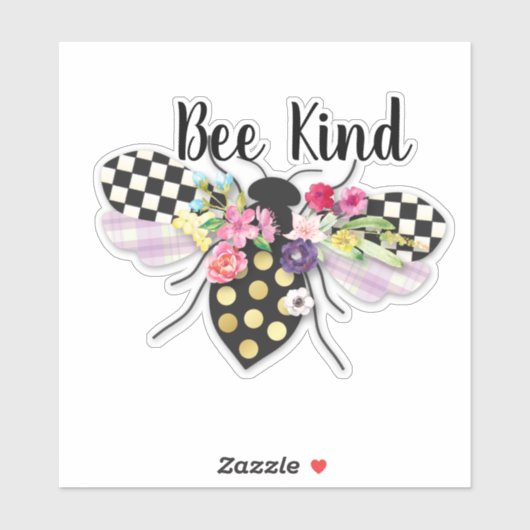 Bee Kind Vinyl Sticker (Blatt)