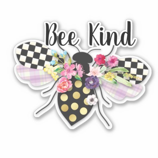 Bee Kind Vinyl Sticker (Vorderseite)
