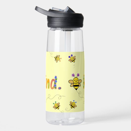 Bee Kind Whimsical Floral Bee Lover Trinkflasche (Rechts)