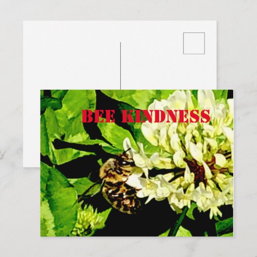 Bee Kindness Postcard Postkarte (Vorne/Hinten)