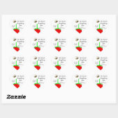 Bee Kissed Raspberry Jam Jar Label (Customize) Herz-Aufkleber (Blatt)