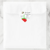 Bee Kissed Raspberry Jam Jar Label (Customize) Herz-Aufkleber (Tasche)