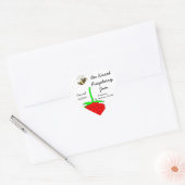 Bee Kissed Raspberry Jam Jar Label (Customize) Herz-Aufkleber (Umschlag)
