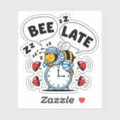 Bee Late Aufkleber (Blatt)