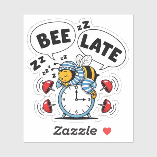 Bee Late Sticker (Blatt)
