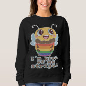 Bee LGBTQ+ LGBT LGBTQ Rainbow Bee Sweatshirt (Vorderseite)