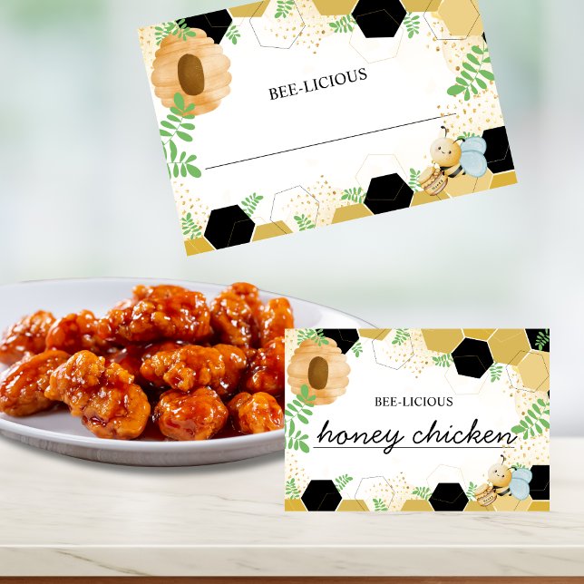 BEE-licious Blank Food Tent Card (Von Creator hochgeladen)