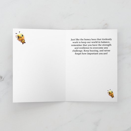 Bee-lieve Honey Bee Grußkarte Karte (Innenseite)