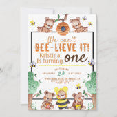 Bee-lieve It Honey Bear Birthday Einladung (Vorderseite)